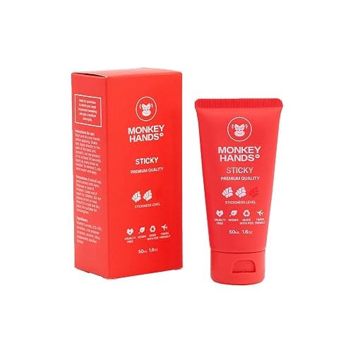 Monkey Hands Sticky Grip | Revolutionäres Gel für starken Halt bei Pole Dance | Trockene Hände Pole Grip | Veganes, innovatives flüssiges Magnesium | Keine Parabene/Resin | Rot, 50ml thumbnail 2