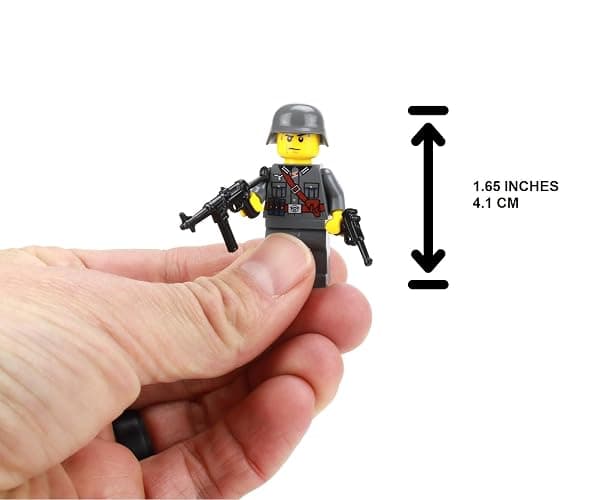 Battle Brick 1.6 Inches Tall Collectible German WW2 MP40 Soldier Custom Collectible Minifigure | Genuine Military Minifig | Printed in The USA | World WAR 2 | Great Gift for Teen to Adult AFOL thumbnail 2