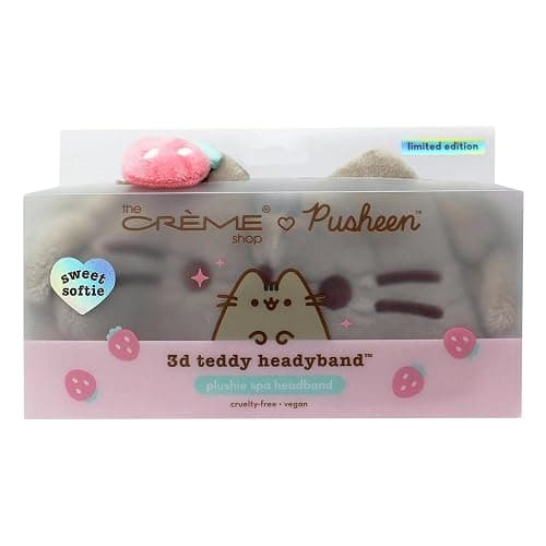The Crème Shop 3D Teddy Headband (Sweet Softie) | Spa Headband for Skincare, Face Masks, Washing Face, Makeup and Bathing - Image 1