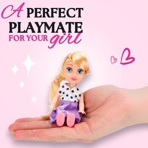 Liberty Imports Little Royal Princess Toddler Dolls with Dresses, Girls Imaginative Pretend Play Small Dolls Party Favors Collection (Princess) thumbnail 6