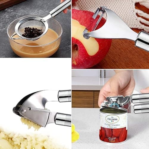 Kitchen Utensils Set- 35 PCs Cooking Utensils with Grater,Tongs, Spoon Spatula &Turner Made of Heat Resistant Food Grade Silicone and Wooden Handles Kitchen Gadgets Tools Set for Nonstick Cookware thumbnail 8