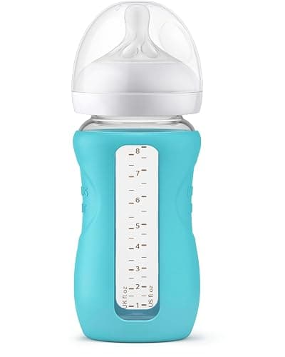 Philips Avent Natural Newborn Glass Gift Set, Baby Bottles with Natural Response Nipples, 3x 4oz (Slow Flow, Flow 2) and 2x 8oz (Medium Flow, Flow 3), 2x Silicone Sleeves, SCD858/01 thumbnail 9