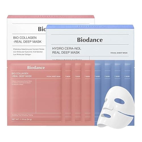 BIODANCE Best Mask Duo: Bio-Collagen & Ceramide Panthenol Real Deep Mask Set, Firming, Hydrating, Face Mask Bundle for Glass Skin, Korean Skincare Set, Korean Skin Care, Facial Mask Set - Image 1