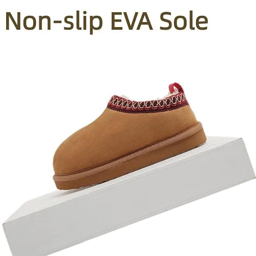 SMajong Kids Slippers Plush Warm Girls Fuzzy House Slippers Boys Platform Slipper Slip-on Shoes Winter Indoor Outdoor thumbnail 6