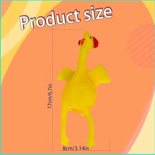YOYOSTORE 16cm Funny Squishy Adult Prop Tool Chicken and Eggs Stress Relieve Decoration for Party Favors thumbnail 3
