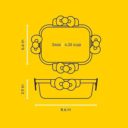 JoyJolt Sanrio Hello Kitty Fluted Glass Food Storage Containers with Lids, 2x Airtight Glass Storage Containers with Lids for Kitchen, Reusable Lunch Meal Prep Container, Cute Hello Kitty Gifts thumbnail 2