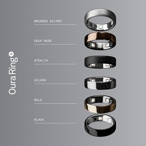 Oura Ring 5 - Silver - Size 6 - World’s Smallest Smart Ring - Sleep, Activity, Women’s Health, AI Advisor, 1 Week of Battery Life, Size Before You Buy, Android & iOS Compatible thumbnail 8
