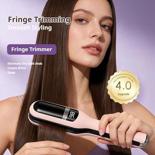 Cordless Split Ends Hair Trimmer, Automatic Damage Hair Clippers for Salon & Home, Quickly Removes Split Ends and Broken Hair Tips, Dead Ends Trimmer for Damaged,Dry, Brittle Hair (Pink) thumbnail 3