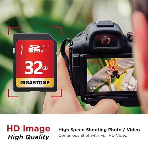 GIGASTONE 32GB SD Card 5-Pack UHS-I U1 Class 10 SDHC Memory Card High-Speed Full HD Video Compatible with Canon Digital Camera, SPYPOINT TACTACAM WOSPORTS Trail Camera, with 5 Mini Cases thumbnail 4
