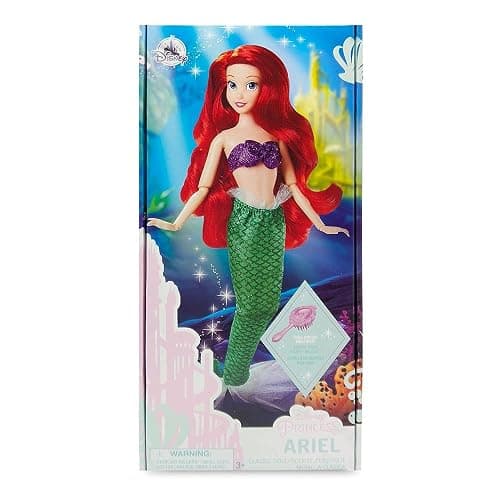 Disney Store Official Disney Princess Classic Doll (Ariel from The Little Mermaid), 11 Inches, Includes Brush with Molded Details, Fully Posable Toy in Classic Outfit - Disney Princess Toys for Girls thumbnail 9
