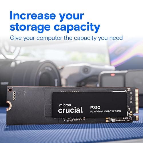 Crucial P310 1TB SSD M.2 2280 NVMe PCIe Gen4, Up to 7,100MB/s, Laptop & Desktop (PC) Compatible, Internal Solid State Drive - CT1000P310SSD801 thumbnail 3