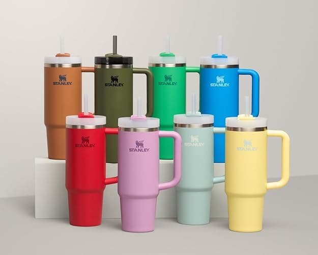 STANLEY Quencher H2.0 Tumbler with Handle and Straw 30 oz | Flowstate 3-Position Lid | Cup Holder Compatible for Travel | Insulated Stainless Steel Cup | BPA-Free | Chili Red thumbnail 7