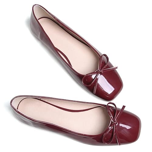 Dear Time Women's Casual Foldable Ballet Flats Square Toe Ballerina Flats Shoes Comfortable thumbnail 2