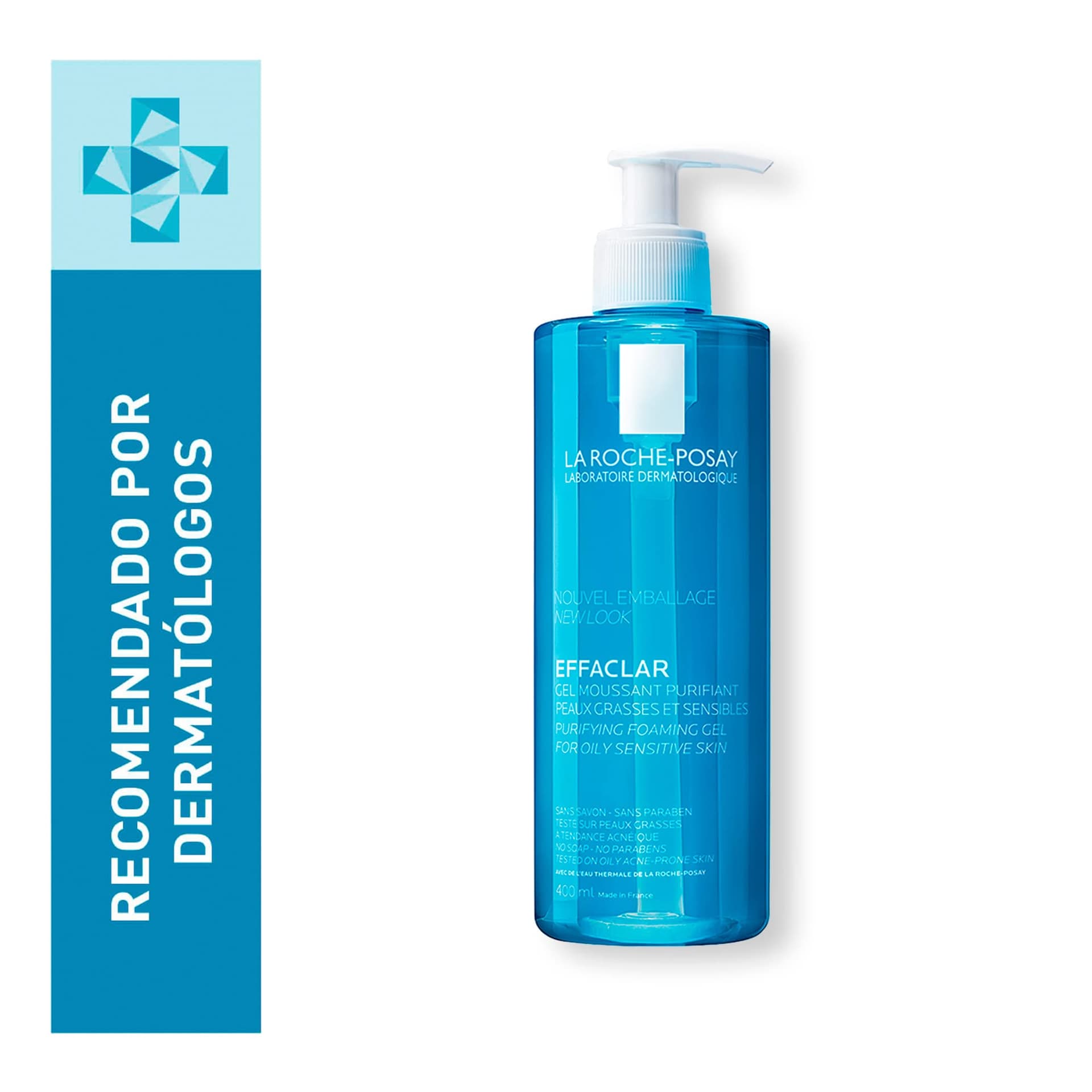 La Roche-Posay Effaclar, Gel Limpiador Facial Purificante para Piel Grasa y Sensible, Anti-imperfecciones y Anti-brillo, con Agua Termal y Zinc, 400 ml thumbnail 5