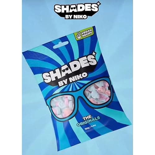 Shades by Niko Vegan Sweets 150g – Plant-Based Gummy Candy, No Gelatin, Natural Fruit Flavours, Gluten-Free, Dairy-Free, All Flavours, The Originals, Tropical Blast, Straight Up Strawberry (Pack of 3) thumbnail 4