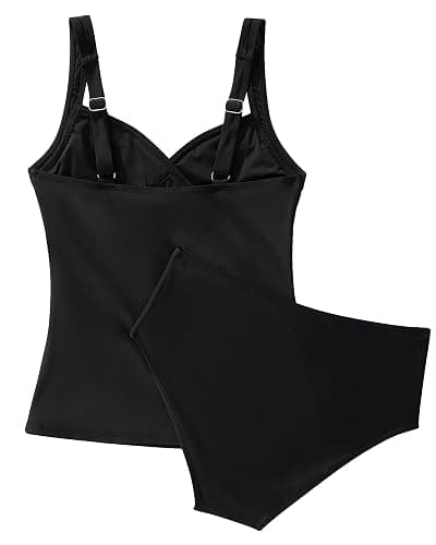 SUUKSESS Women Sexy Twist Push Up Tankini Swimsuit Tummy Control Bathing Suits thumbnail 4