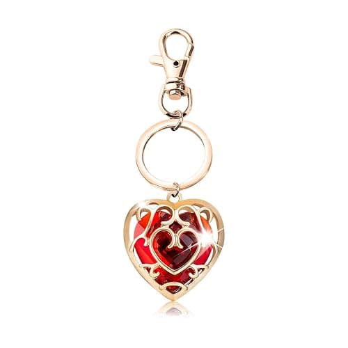 FAADBUK Cosplay Jewelry Skyward Sword Heart Sapphire Ruby Necklace Gamer Fans Gift - Image 1