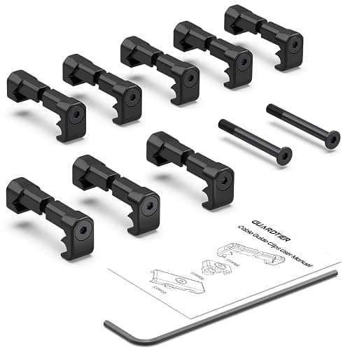 Guardtier CGM908 Picatinny Pressure Switch Cable Management Guides 8 Pack, Flashlight Laser Wire Clips - Black thumbnail 7