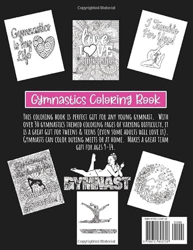 Gymnastics Coloring Book: A Great Gymnastics Gift for Girls, Tweens, and Teens thumbnail 2
