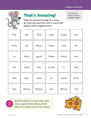Scholastic Success with Writing Grade 1 Workbook thumbnail 4