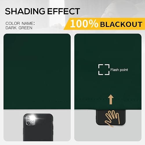 Yakamok Pine Tree Green Blackout Curtains 84" Long for Bedroom 52" Wide | Thermal Insulated Window Treatment Total Blocking Panels with Black Liner for Living Room/Dining Room Grommet Top 2 Panels thumbnail 2