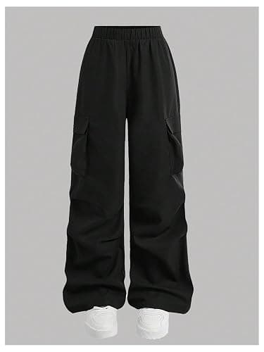 Floerns Girl's Two Piece Outfit Y2k Number V Neck Jersey Shirts with Cargo Pants Set thumbnail 5