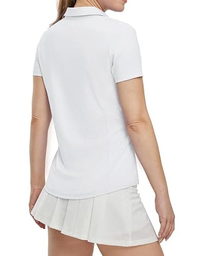 TBMPOY Women's Golf Polo Shirts Short Sleeve V-Neck Collared Shirts Quick Dry UPF 50+ Sun Protection Tennis Shirt thumbnail 2