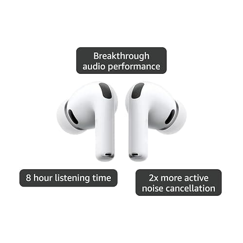 Apple AirPods Pro 3 Wireless Earbuds, Active Noise Cancellation, Live Translation, Heart Rate Sensing, Hearing Aid Feature, Bluetooth Headphones, Spatial Audio, High-Fidelity Sound, USB-C Charging thumbnail 4