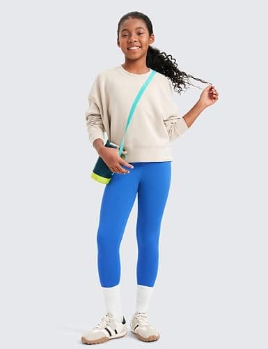 CRZ YOGA Girls Butterluxe Full Length Yoga Leggings - Athletic Sports Casual Pants High Waist Tights Kids Teen thumbnail 4