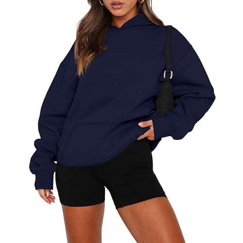 Oversized Hoodies for Women Pullover Fall Loose Comfort Fleece Hoodie Cozy Plain Hooded Sweatshirt Cute Sweat Shirts - Image 1