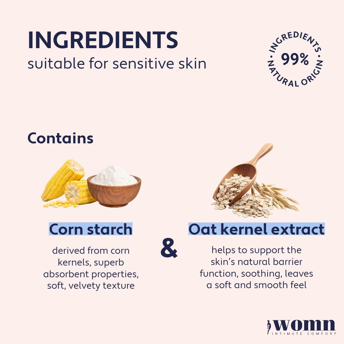 womn Dry & Fresh Powder 100 g - Talc-free body powder for the intimate area, groin and under the breasts - Absorbs sweat and helps prevent friction and odours thumbnail 6