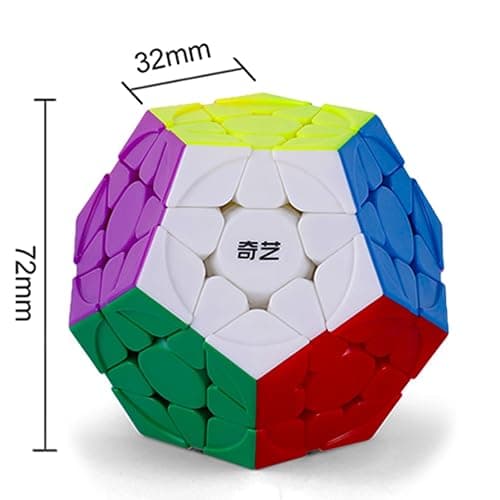 Megaminx Cube, Roxenda 3x3x3 Pentagonal Speed Cube Dodecahedron Magic Cube Puzzle Toy (Stickerless) thumbnail 2