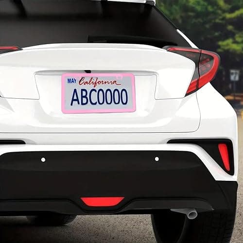 Pink License Plate Frame for Women 2 Pack Car License Plate Holder Metal Number Plate Frame Car Tag Frame (Pink 2Pack Set) - Pink 2Pack Set thumbnail 7