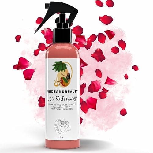 Rose Water For Locs, Daily Moisturizing Refreshing Spray, Rose Water For Hair, Rosewater and Peppermint Hair Scalp Moisturizer. (8 OUNCES) thumbnail 2