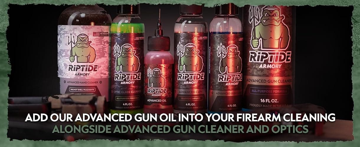 Riptide Armory Advanced Gun Cleaner & Gun Oil Kit - Cleans, Lubes, Protects Targeted Long-Lasting Formula - Nano Coat Technology - Veteran Founded & Formulated by Former US Navy Seal thumbnail 6