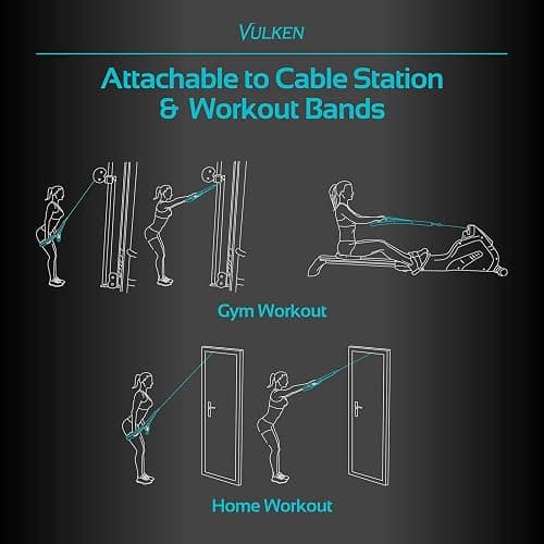 Vulken Tricep Rope Cable Attachment. Two Size in One Extra Long Pull Down Rope. Triceps Extension Straps Gym Equipment. Home Workout Handles for Resistance Bands. thumbnail 6