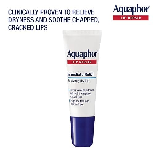 Aquaphor Lip Repair Ointment, Moisturizing Lip Balm Pack, Relieves Dryness, 0.35 Tube, Pack of 2 thumbnail 2