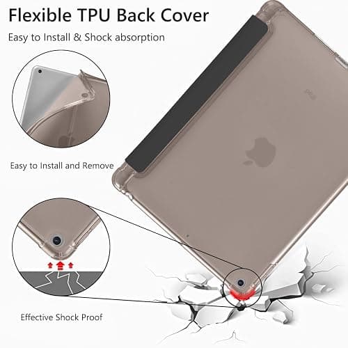 Leopard Print Case for iPad Pro 13-inch (M4) 2024,Girly Protective Case,Pencil Holder & Clear Transparent Soft TPU Back & Trifold Smart Tablet Black Cover (Model Number:A2925/A2926/A3007) thumbnail 6