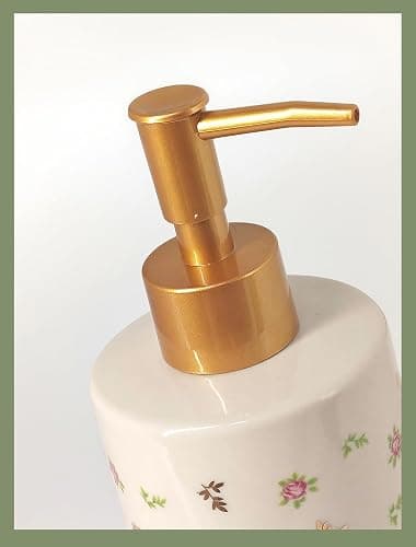 Pecfamly Vintage Floral Decorative Hand Soap Dispenser, Vintage Floral Botanical French Country Shabby Chic Victorian Aesthetic Bathroom Room Home Kitchen Decor thumbnail 7