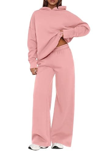 PRETTYGARDEN Womens Sweatsuits 2 Piece Set 2025 Casual Winter Long Sleeve Hoodie Loose Wide Leg Sweatpants Fall Tracksuit - Image 1