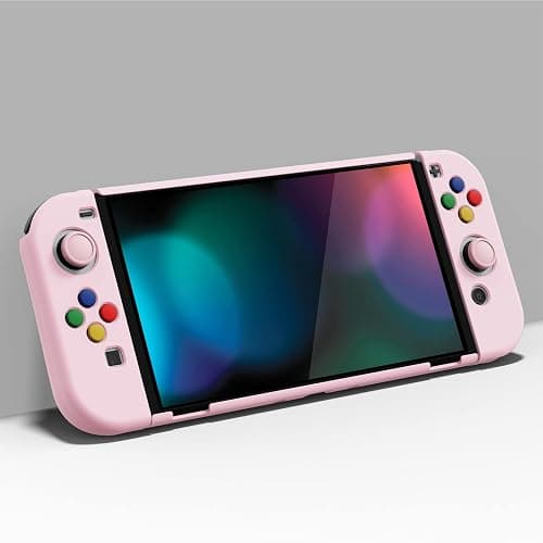 PlayVital AlterGrips Protective Slim Case for Nintendo Switch OLED, Ergonomic Grip Cover for Joycon, Dockable Hard Shell for Switch OLED w/Thumb Grip Caps & Button Caps thumbnail 4