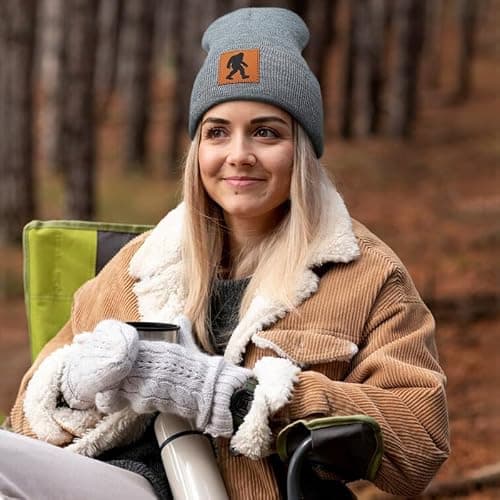 Pnkvnlo Bigfoot Beanie for Men - Sasquatch Hat Winter Knit Cuffed Beanie for Women - Bigfoot Gifts for Christmas & New Year thumbnail 5