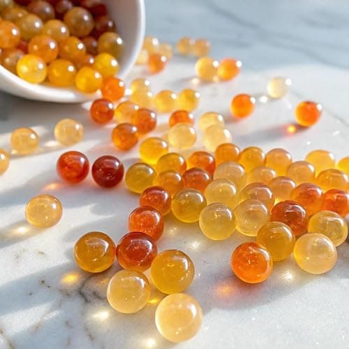 BREXONIC Popping Boba Pearls Bursting Tea Balls Drink & Dessert Topping Strawberry Mango Blueberry Passion Fruit Flavored Bubble Tea Tapioca Pearls (Mango, 2 LB 1 Pack) thumbnail 4