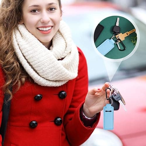 Pengxiaomei 3 Pcs Chapsticks Holder Keychain for Lipstick, Stocking Stuffers for Teen Girls Women Small Christmas Gifts thumbnail 7