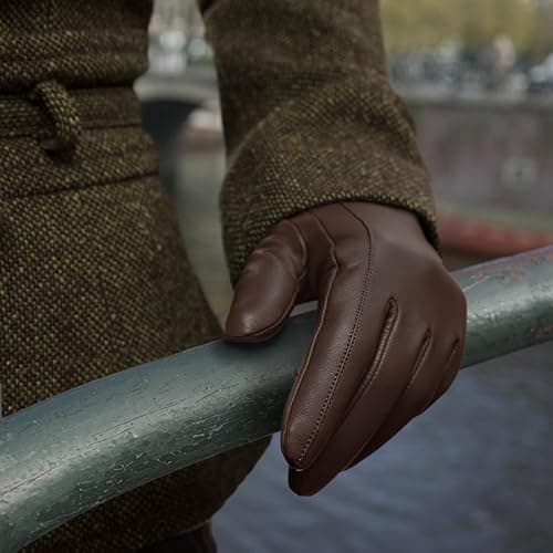 Downholme Classic Leather Cashmere Lined Gloves for Women thumbnail 6