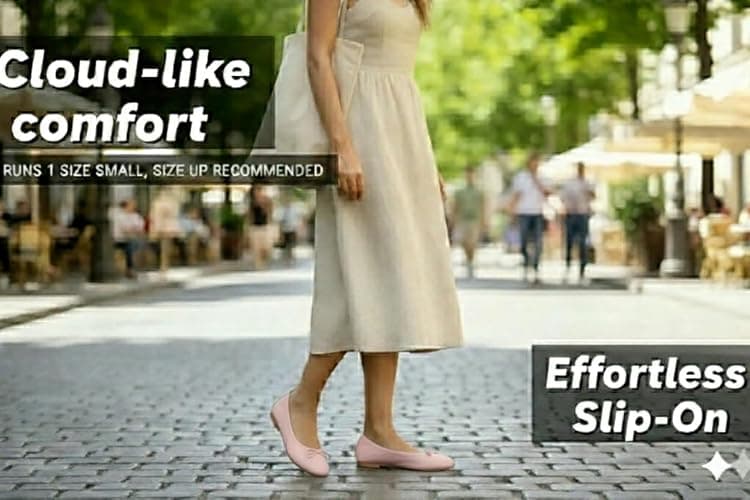 EMMA NEW YORK Women's Flats Round Toe Comfort Elastic Flats for Women thumbnail 2