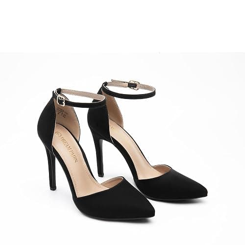 DREAM PAIRS Women's Oppointed-Lacey Pointed Toe Ankle Strap High Heel Stiletto Pumps Wedding Dress Shoes thumbnail 4