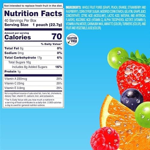 Welch's Fruit Snacks - Mixed Fruit Box - Kids Snacks - 0.8 Oz - 40 Pack | Bulk Box, Made with Whole Fruit, Gluten-Free Snack Packs for Kids and Adults, No Artificial Dyes thumbnail 2