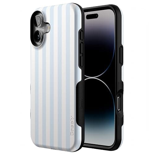 Casely iPhone 16 Plus Case | Blue Stripes | Sunday Best | Compatible with MagSafe | Bold Protective Design thumbnail 2