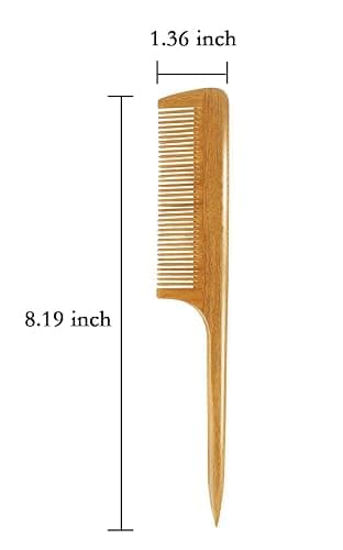 Louise Maelys 2pcs Wooden Wide Tooth Hair Comb Sandalwood Tail Combs for Curly Thick Hair Styling thumbnail 2